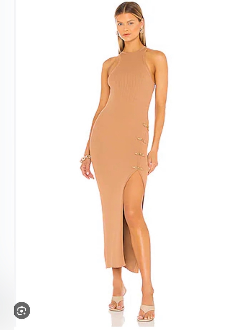 Sau Lee Knit Dress in Camel